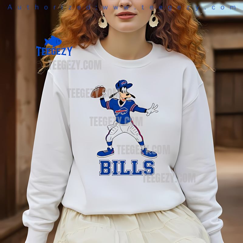 Buffalo Bills Goofy Football Quarterback Fun Long Sleeve Buffalo Bills Goofy Football Quarterback Fun Long Sleeve