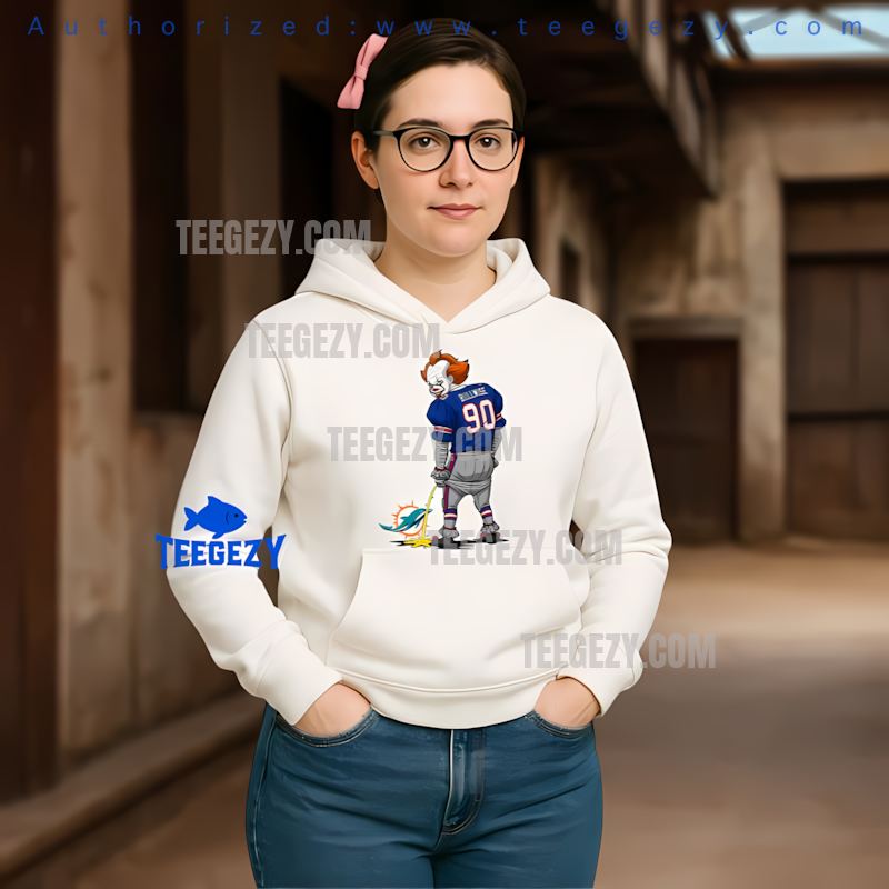 Buffalo Bills Halloween Pennywise Miami Dolphins Rivalry Hoodie Buffalo Bills Halloween Pennywise Miami Dolphins Rivalry Hoodie