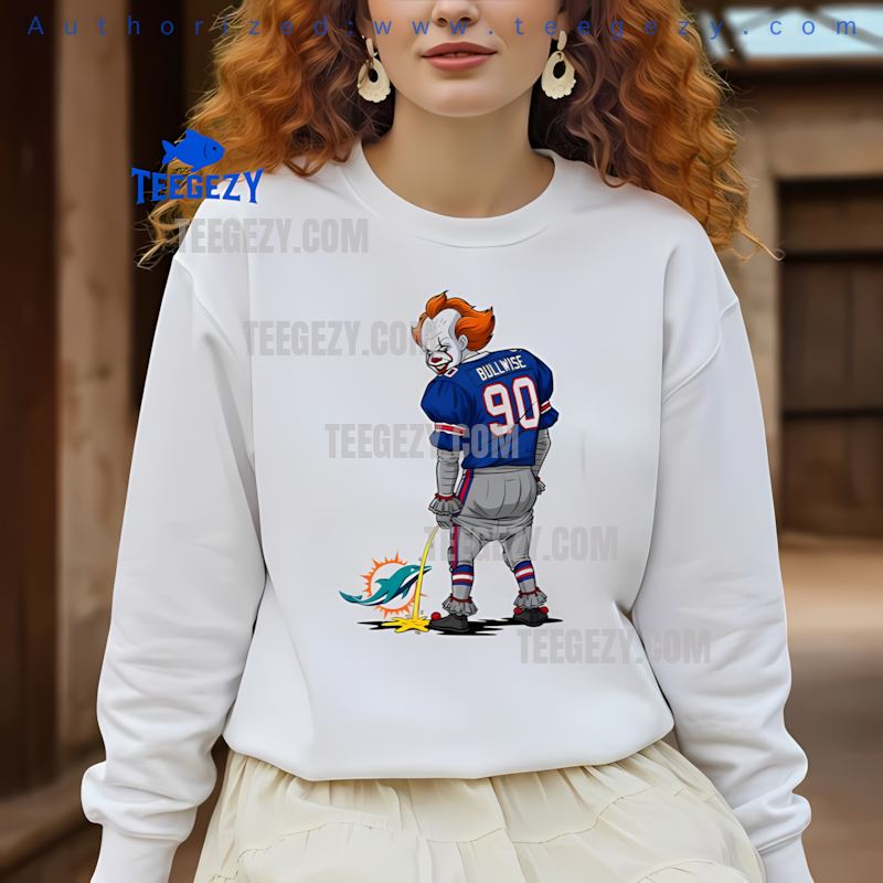 Buffalo Bills Halloween Pennywise Miami Dolphins Rivalry Long Sleeve Buffalo Bills Halloween Pennywise Miami Dolphins Rivalry Long Sleeve