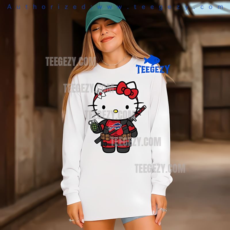 Buffalo Bills Hello Kitty Deadpool Fun Holiday Long Sleeve Buffalo Bills Hello Kitty Deadpool Fun Holiday Long Sleeve