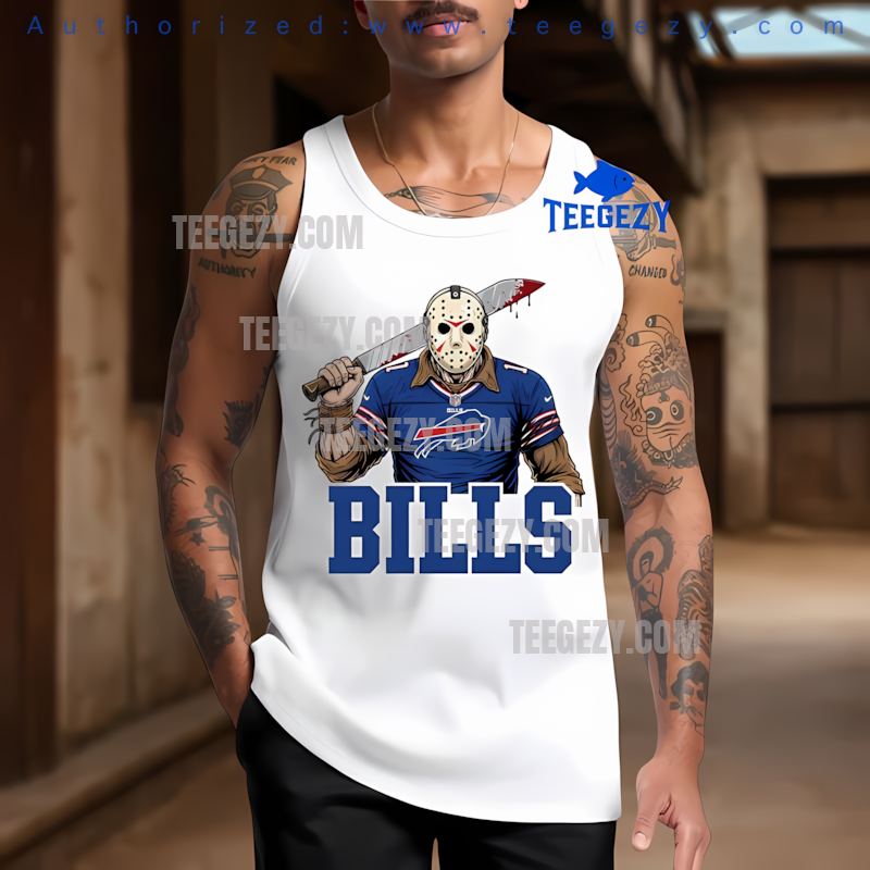 Buffalo Bills Jason Voorhees Machete Football Tanktop Buffalo Bills Jason Voorhees Machete Football Tanktop