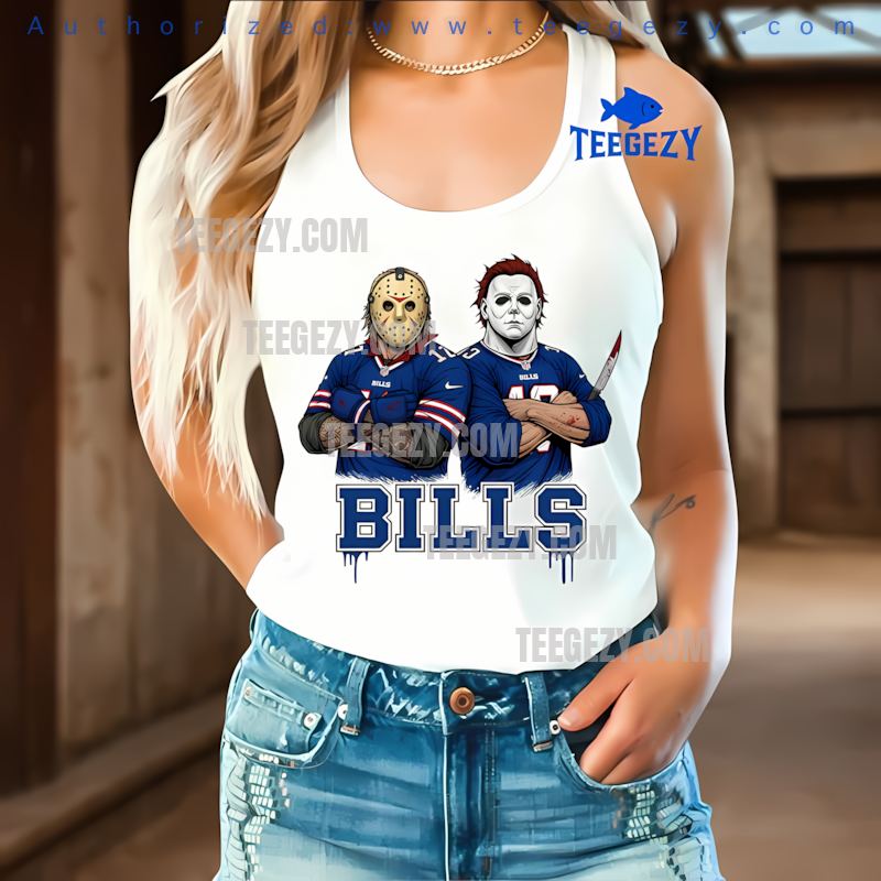 Buffalo Bills Jason Voorhees Michael Myers Horror Tanktop Buffalo Bills Jason Voorhees Michael Myers Horror Tanktop