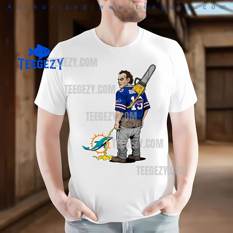 Buffalo Bills Leatherface Miami Dolphins Rivalry T-Shirt Buffalo Bills Leatherface Miami Dolphins Rivalry T-Shirt