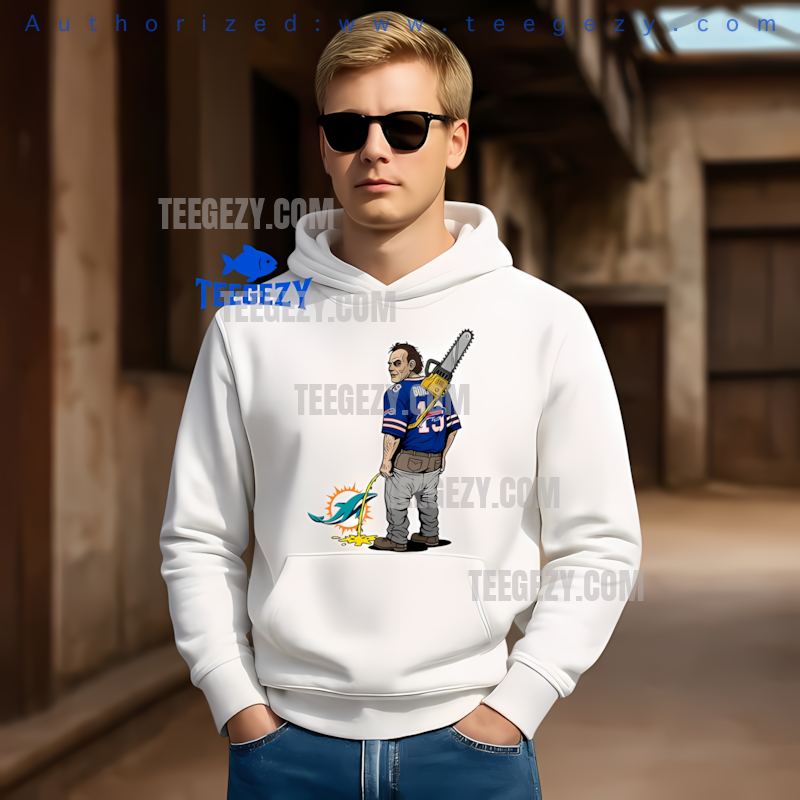 Buffalo Bills Leatherface Miami Dolphins Rivalry Hoodie Buffalo Bills Leatherface Miami Dolphins Rivalry Hoodie