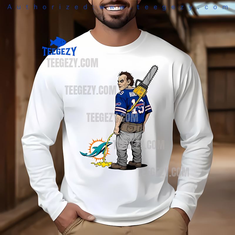 Buffalo Bills Leatherface Miami Dolphins Rivalry Long Sleeve Buffalo Bills Leatherface Miami Dolphins Rivalry Long Sleeve