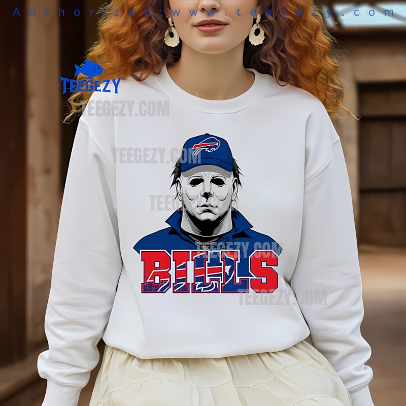 Buffalo Bills Michael Myers Spooky Halloween Long Sleeve Buffalo Bills Michael Myers Spooky Halloween Long Sleeve