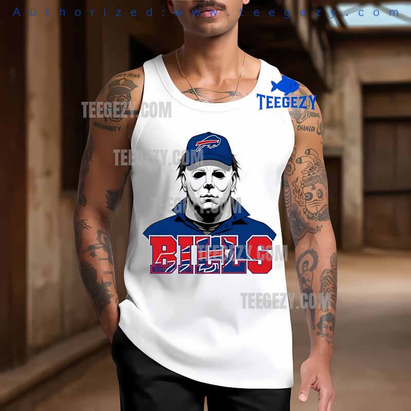 Buffalo Bills Michael Myers Spooky Halloween Tanktop Buffalo Bills Michael Myers Spooky Halloween Tanktop