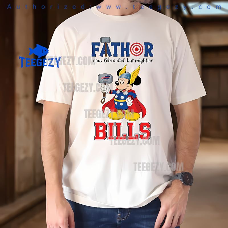 Buffalo Bills Mickey Mouse Fathor Fun T-Shirt Buffalo Bills Mickey Mouse Fathor Fun T-Shirt