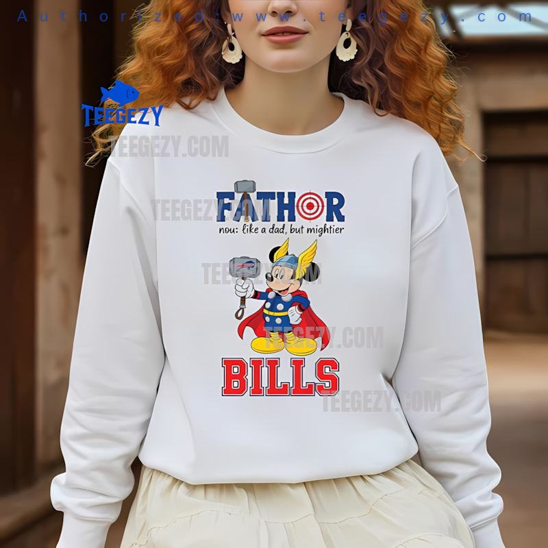 Buffalo Bills Mickey Mouse Fathor Fun Long Sleeve Buffalo Bills Mickey Mouse Fathor Fun Long Sleeve