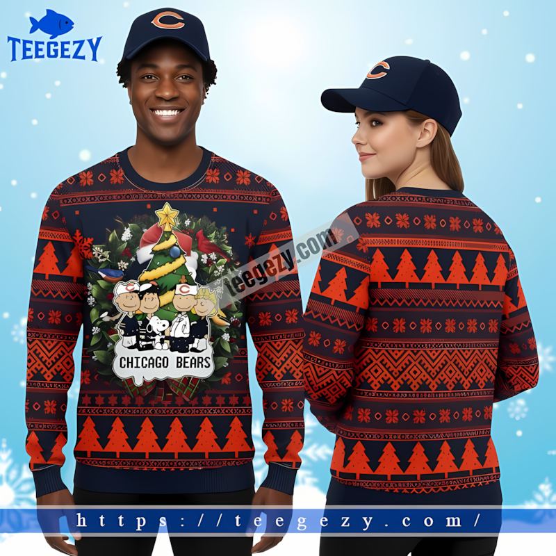 Chicago Bears Snoopy Charlie Brown Blue Orange Best Christmas Sweaters Chicago Bears Snoopy Charlie Brown Blue Orange Best Christmas Sweaters