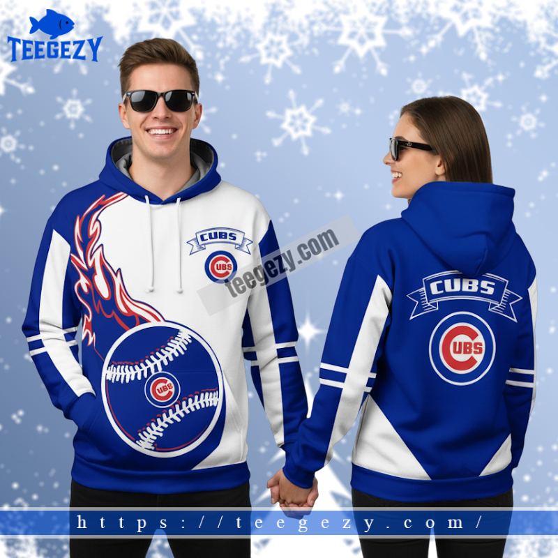 Chicago Cubs For Fans Blue 3D Design Hoodies Chicago Cubs For Fans Blue 3D Design Hoodies