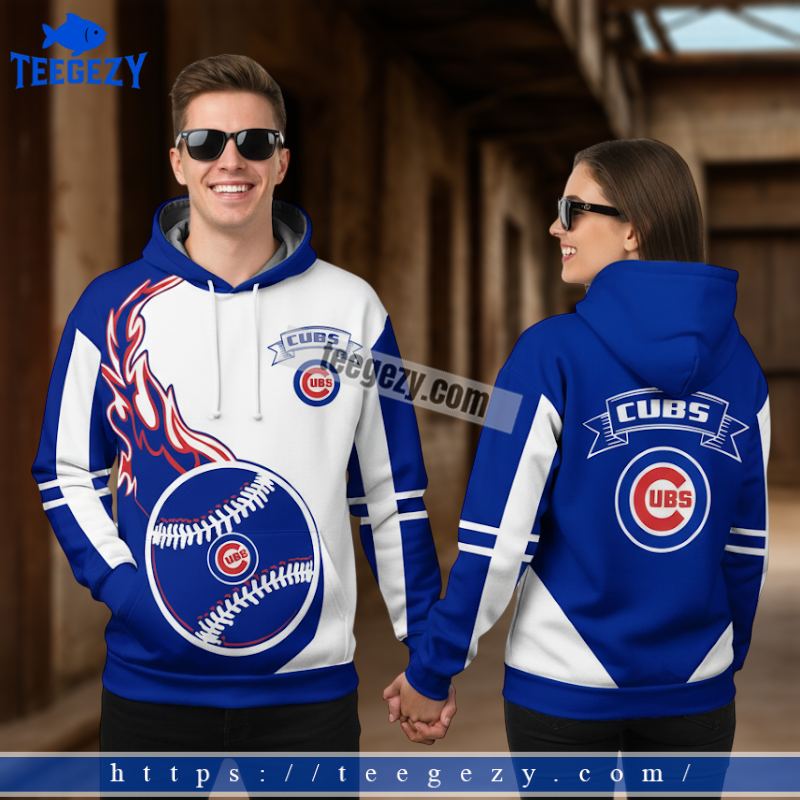 Chicago Cubs For Fans Blue 3D Design Hoodies Chicago Cubs For Fans Blue 3D Design Hoodies
