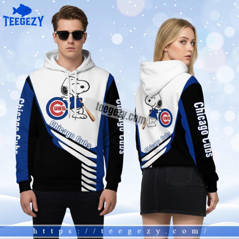Chicago Cubs Snoopy Blue 3D Hoodie Printing Chicago Cubs Snoopy Blue 3D Hoodie Printing