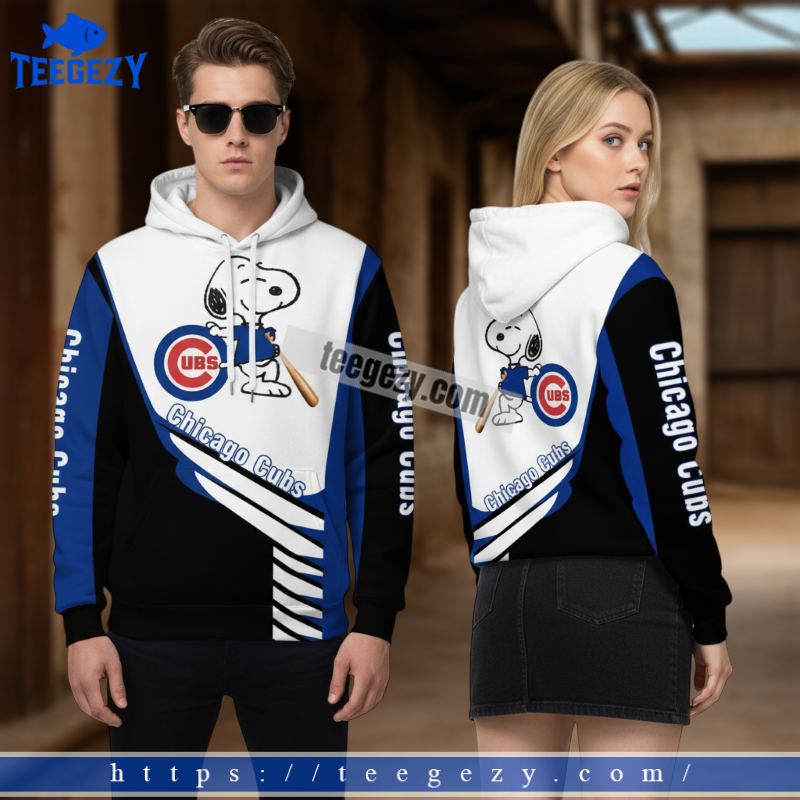 Chicago Cubs Snoopy Blue 3D Hoodie Printing Chicago Cubs Snoopy Blue 3D Hoodie Printing