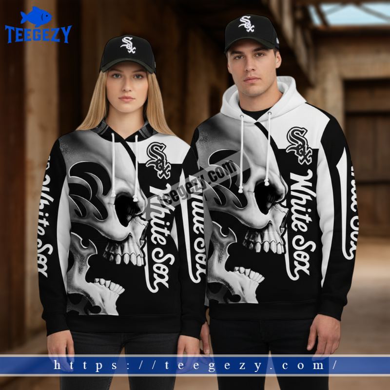 Chicago White Sox Halloween Skull Black 3D Mens Hoodies Chicago White Sox Halloween Skull Black 3D Mens Hoodies