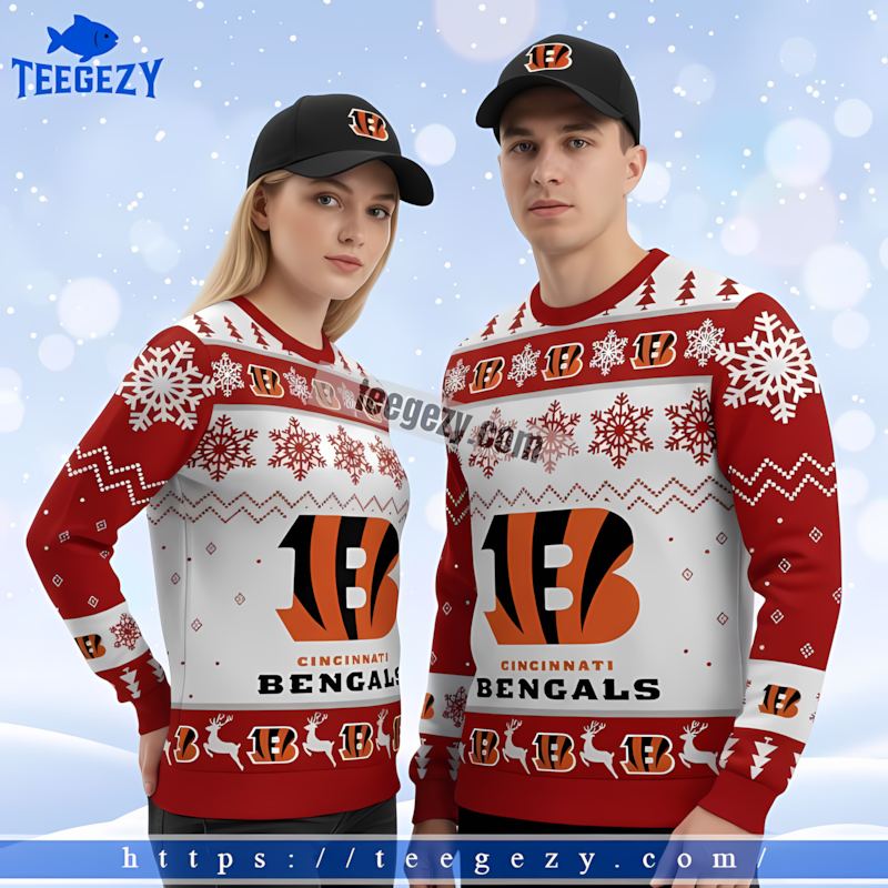 Cincinnati Bengals Who Dey Red White Family Christmas Sweaters Cincinnati Bengals Who Dey Red White Family Christmas Sweaters
