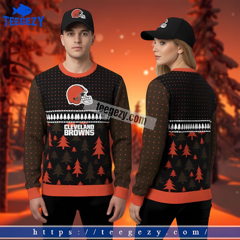 Cleveland Browns Black Orange Best Christmas Sweaters Cleveland Browns Black Orange Best Christmas Sweaters
