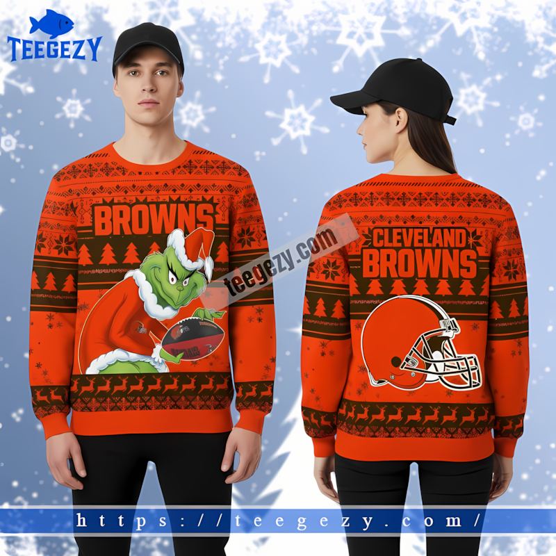 Cleveland Browns The Grinch Stole Xmas Orange Best Christmas Sweaters Cleveland Browns The Grinch Stole Xmas Orange Best Christmas Sweaters