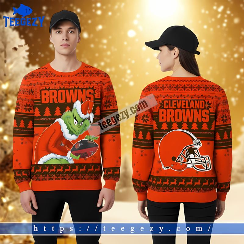 Cleveland Browns The Grinch Stole Xmas Orange Best Christmas Sweaters Cleveland Browns The Grinch Stole Xmas Orange Best Christmas Sweaters