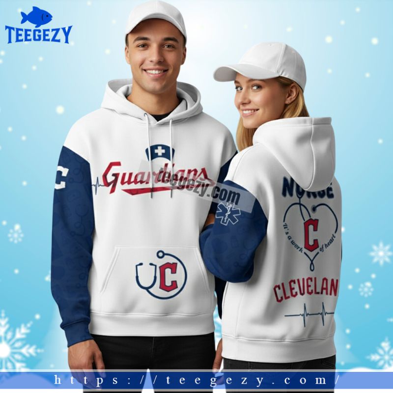 Cleveland Guardians Nurse Appreciation White 3D Printed Hoodie Cleveland Guardians Nurse Appreciation White 3D Printed Hoodie
