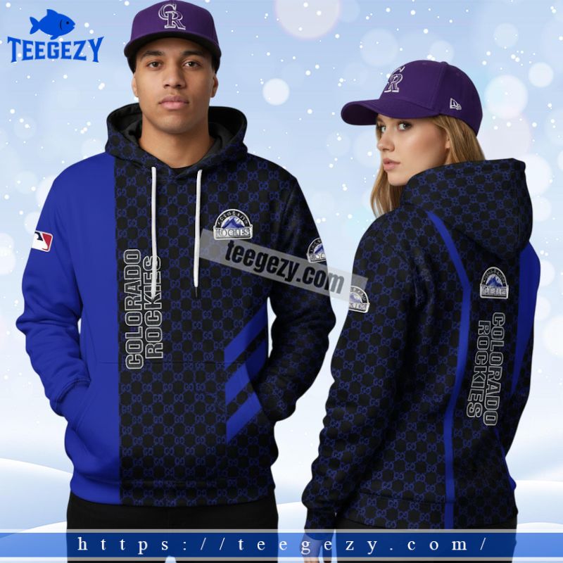 Colorado Rockies Blue Black Pattern 3D Youth Hoodie Colorado Rockies Blue Black Pattern 3D Youth Hoodie