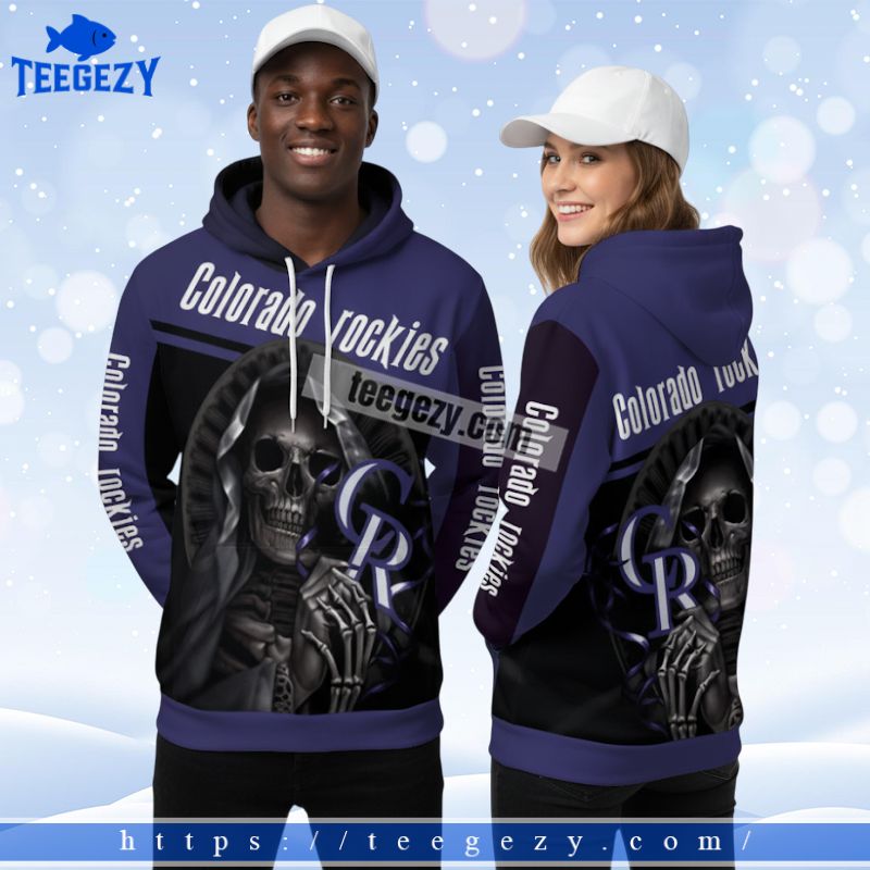 Colorado Rockies Grim Reaper Skull Purple 3D Zip Up Hoodie Colorado Rockies Grim Reaper Skull Purple 3D Zip Up Hoodie