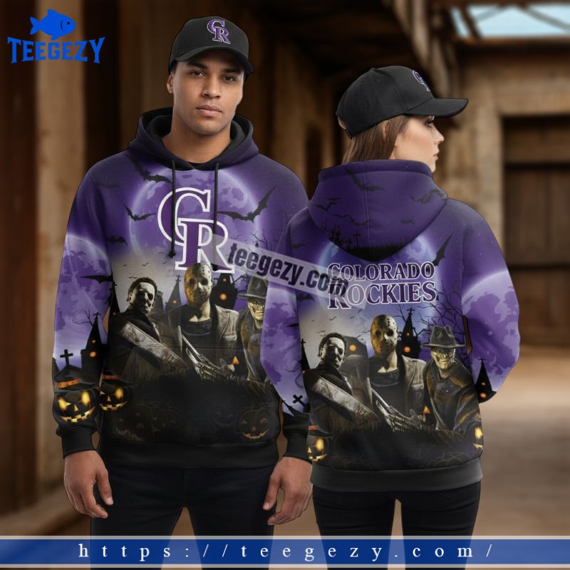 Colorado Rockies Jason Voorhees Halloween Purple 3D Womens Hoodie Colorado Rockies Jason Voorhees Halloween Purple 3D Womens Hoodie