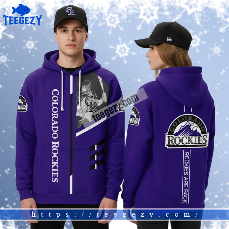 Colorado Rockies Purple Baseball 3D Youth Hoodie Colorado Rockies Purple Baseball 3D Youth Hoodie