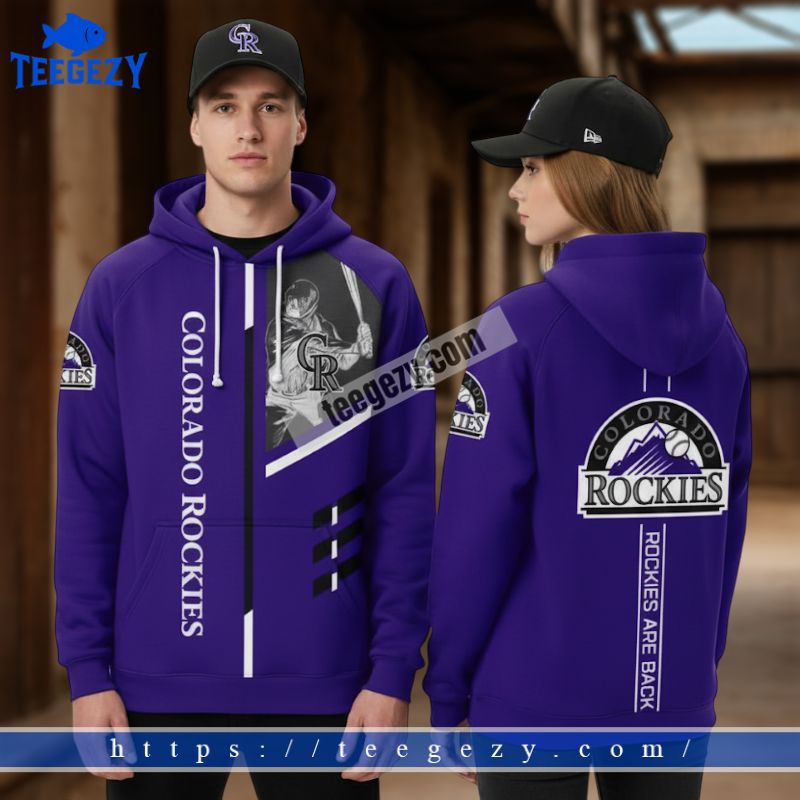 Colorado Rockies Purple Baseball 3D Youth Hoodie Colorado Rockies Purple Baseball 3D Youth Hoodie