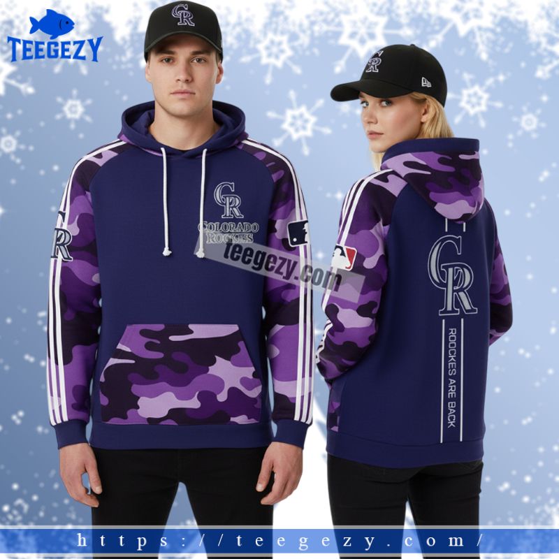 Colorado Rockies Purple Camo 3D Printed Hoodie Colorado Rockies Purple Camo 3D Printed Hoodie