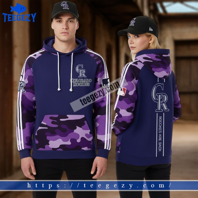 Colorado Rockies Purple Camo 3D Printed Hoodie Colorado Rockies Purple Camo 3D Printed Hoodie