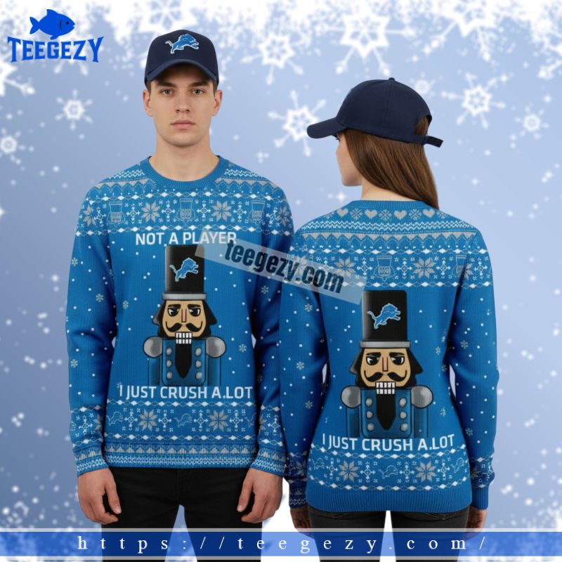 Detroit Lions Christmas Nutcracker Adults Ugly Christmas Sweater Blue Detroit Lions Christmas Nutcracker Adults Ugly Christmas Sweater Blue