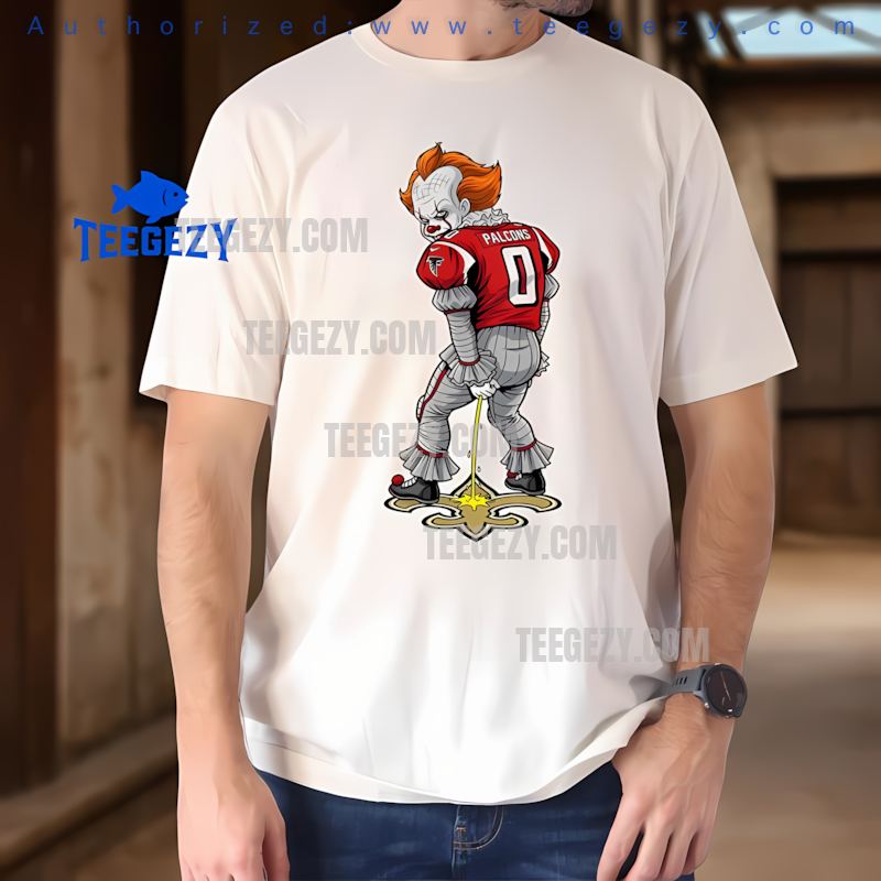 Falcons Pennywise Peeing On New Orleans Saints Logo Rivalry T-Shirt Falcons Pennywise Peeing On New Orleans Saints Logo Rivalry T-Shirt