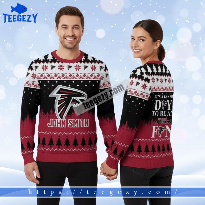 Good Day With Atlanta Falcons Black Naughty Ugly Sweater Good Day With Atlanta Falcons Black Naughty Ugly Sweater