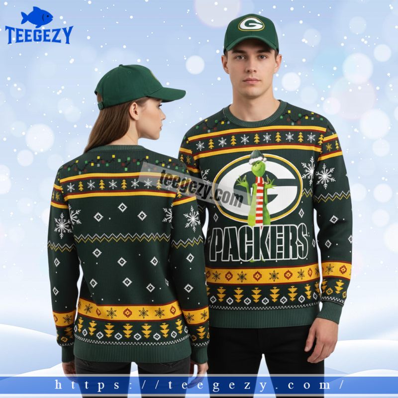 Green Bay Packers Grinch Xmas Womens Christmas Ugly Sweater Green Bay Packers Grinch Xmas Womens Christmas Ugly Sweater