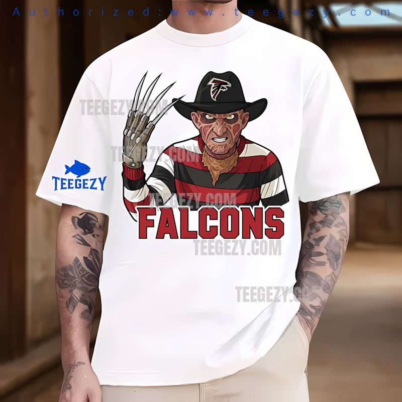 Halloween Atlanta Falcons Freddy Krueger Horror T-Shirt Halloween Atlanta Falcons Freddy Krueger Horror T-Shirt