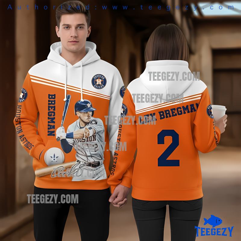 Houston Astros Alex Bregman 3D Printed Hoodie Yellow Houston Astros Alex Bregman 3D Printed Hoodie Yellow