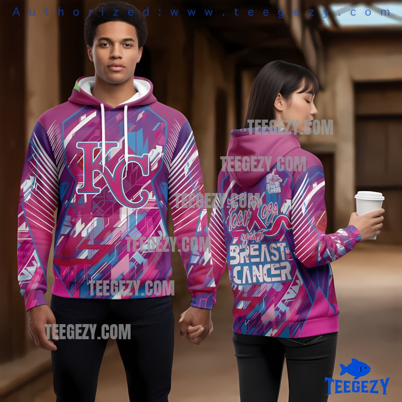 Kansas City Royals Breast Cancer Awareness 3D Hoodie Zipper Kansas City Royals Breast Cancer Awareness 3D Hoodie Zipper