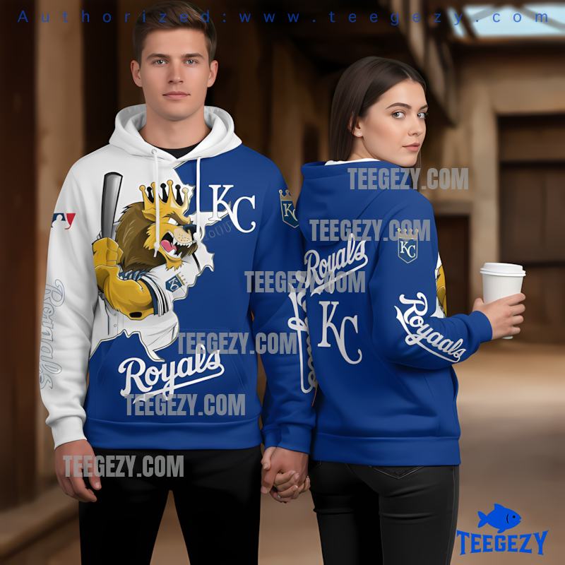 Kansas City Royals Mascot Lion 3D Zip Up Hoodie Kansas City Royals Mascot Lion 3D Zip Up Hoodie