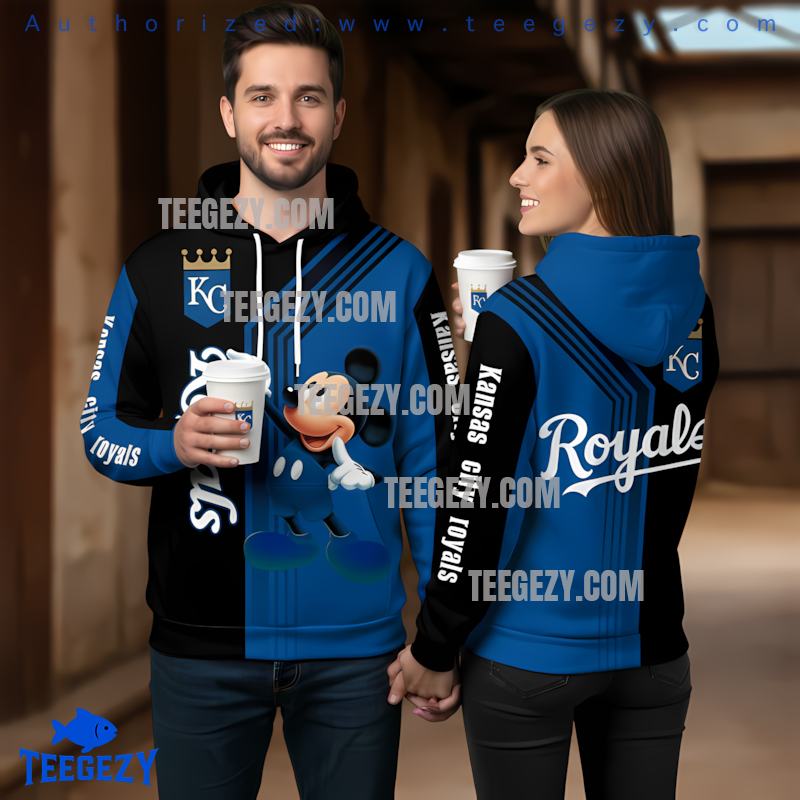Kansas City Royals Mickey Mouse 3D Printed Hoodie Blue Kansas City Royals Mickey Mouse 3D Printed Hoodie Blue