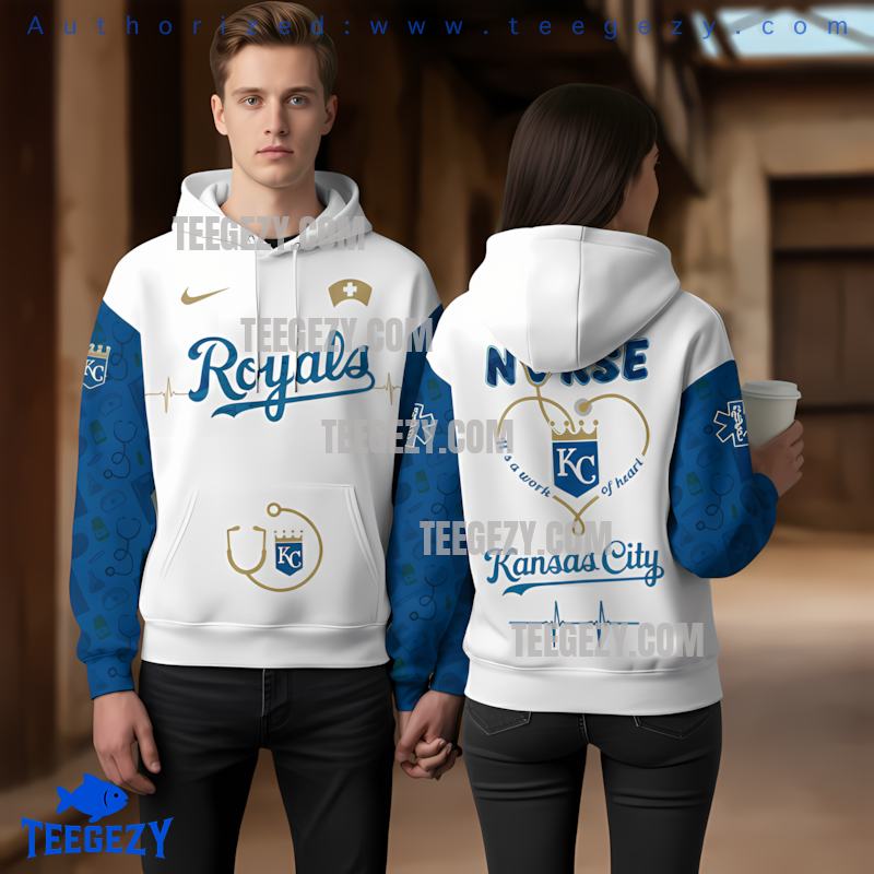 Kansas City Royals Nurse 3D Printed Hoodie White Kansas City Royals Nurse 3D Printed Hoodie White