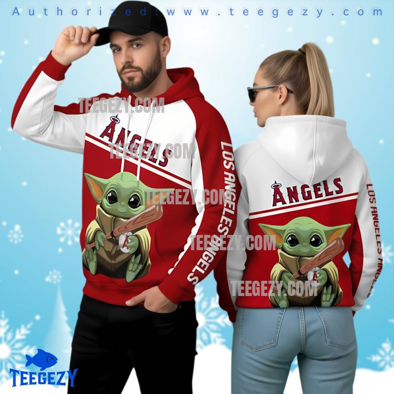Los Angeles Angels Baby Yoda Hoodie Los Angeles Angels Baby Yoda Hoodie
