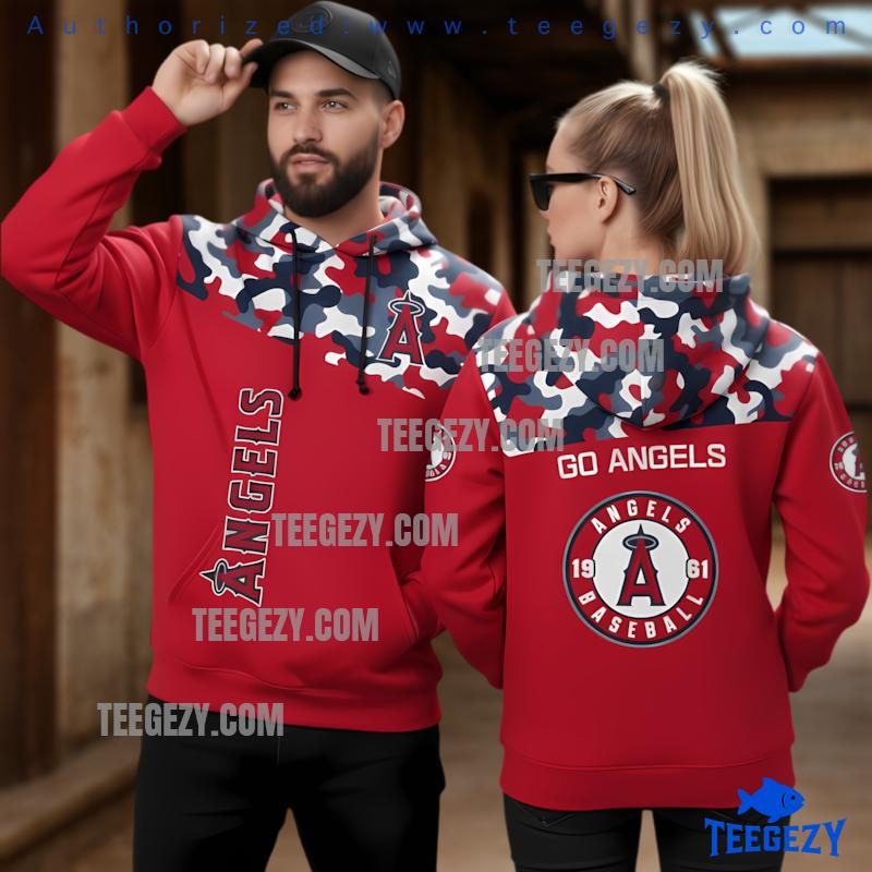 Los Angeles Angels Camo Pattern Hoodie Los Angeles Angels Camo Pattern Hoodie