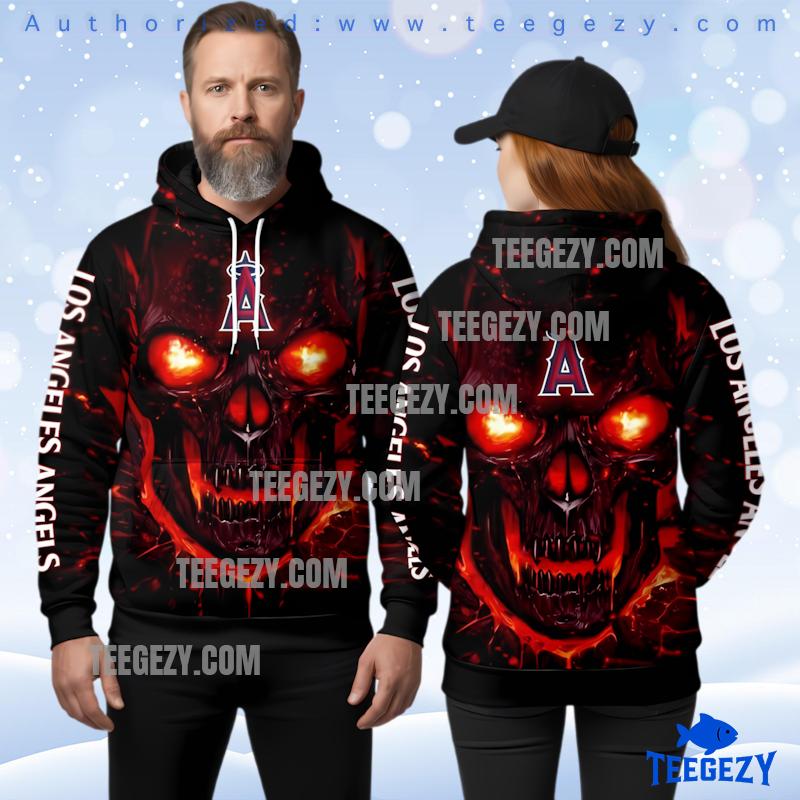 Los Angeles Angels Fire Skull Hoodie Los Angeles Angels Fire Skull Hoodie