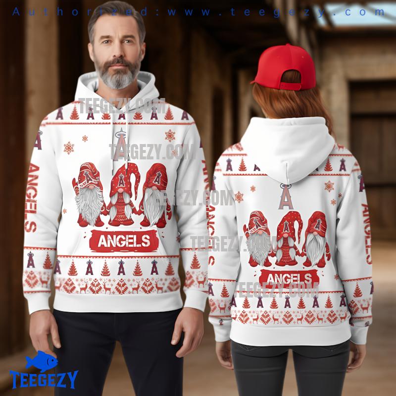 Los Angeles Angels Gnomes 3D Ugly Hoodie Zip Up Los Angeles Angels Gnomes 3D Ugly Hoodie Zip Up