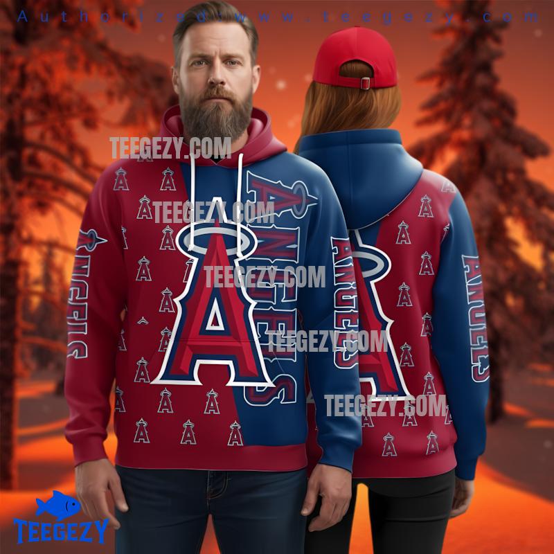 Los Angeles Angels Mlb Split Hoodie Los Angeles Angels Mlb Split Hoodie