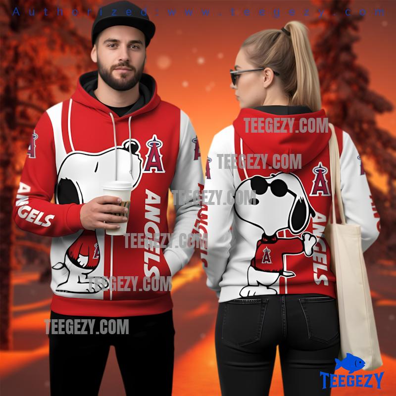 Los Angeles Angels Snoopy Kiss Logo Hoodie Los Angeles Angels Snoopy Kiss Logo Hoodie