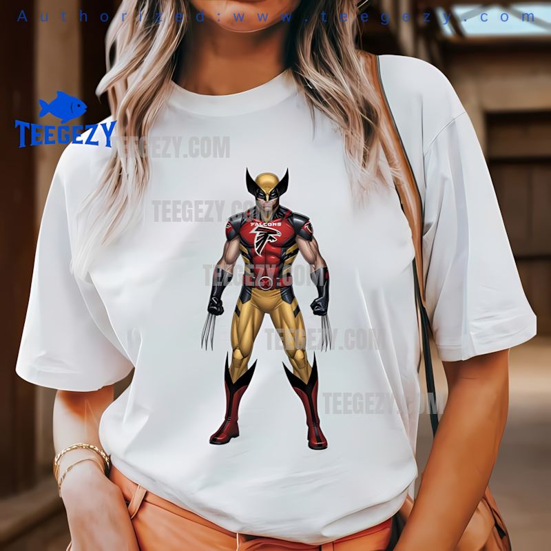 Marvel Atlanta Falcons Wolverine Superhero T-Shirt Marvel Atlanta Falcons Wolverine Superhero T-Shirt