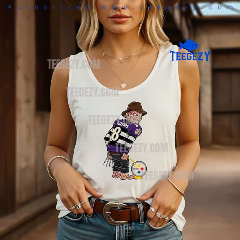 Pittsburgh STanktoplers Freddy Krueger Steelers Rivalry Halloween Tee Pittsburgh STanktoplers Freddy Krueger Steelers Rivalry Halloween Tee