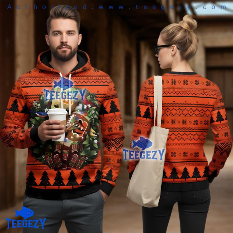 Cincinnati Bengals Groot 3D Ugly Hoodie Printed Cincinnati Bengals Groot 3D Ugly Hoodie Printed